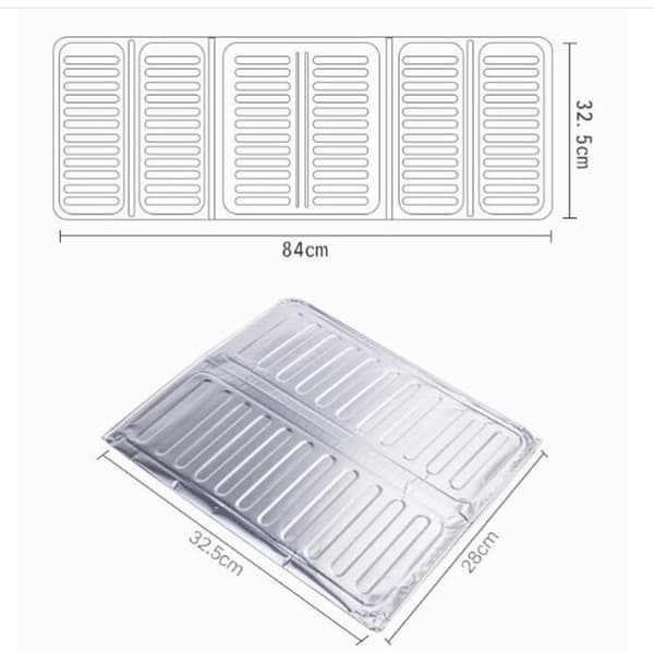 Skvettbeskytter for komfyren - Aluminium 2-pk
