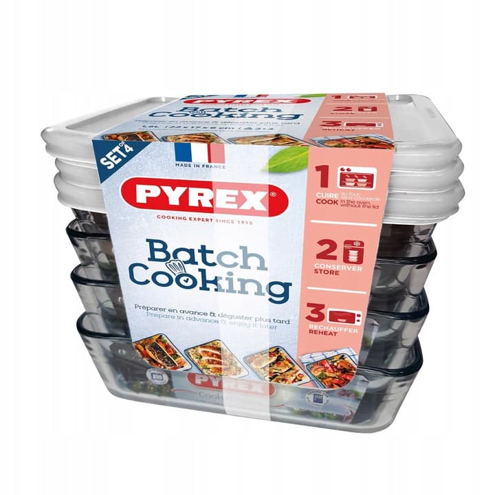 Värmebeständig maträtt - Cook & Freez 4 x 1,5L PYREX