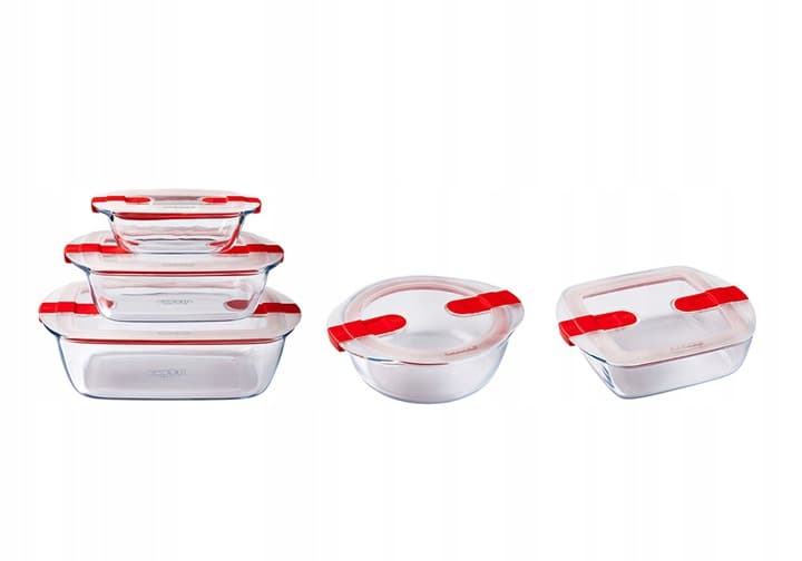 Set med 5 stycken värmebeständiga kokkärl Cook & Heat Pyrex