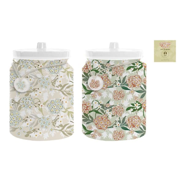 Bøtte DKD Hjemmeindretning 15 x 15 x 21 cm Dolomit Traditionel (2 stk) - Klassisk design til dit hjem.