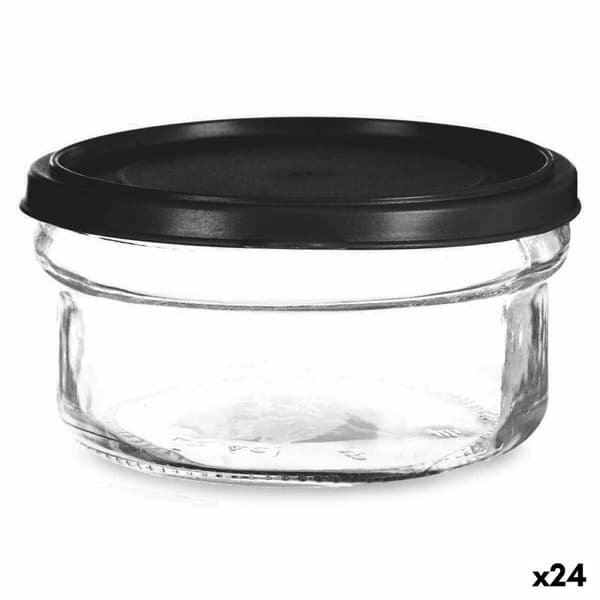 Musta läpinäkyvä muovilasi ruokalaatikko 12 x 6 x 12 cm 415 ml - Käytännöllinen ja tyylikäs säilytysruokaasi varten.