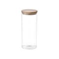 Miniatyrbild 5 av 10: Set med 3 Burkar San Ignacio Glas Transparent Bambu - Hållbara och eleganta glasburkar för köket. Skydda dina livsmedel med stil.