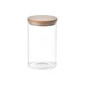 Miniatyrbild 8 av 10: Set med 3 Burkar San Ignacio Glas Transparent Bambu - Hållbara och eleganta glasburkar för köket. Skydda dina livsmedel med stil.