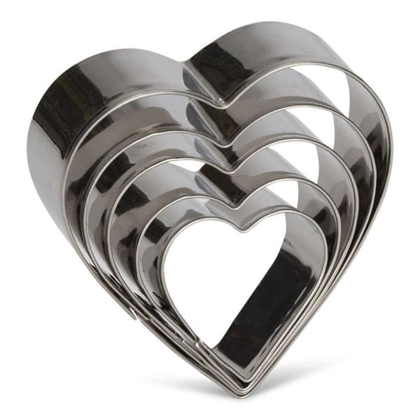 Patisse Cutter Heart Set om 5 rostfritt stål