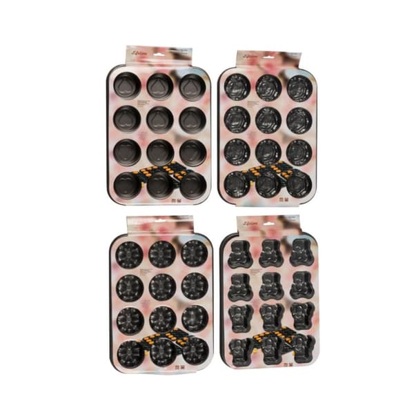 Livstid Muffin bradepande 43,5x28,4 cm Sort Assorteret