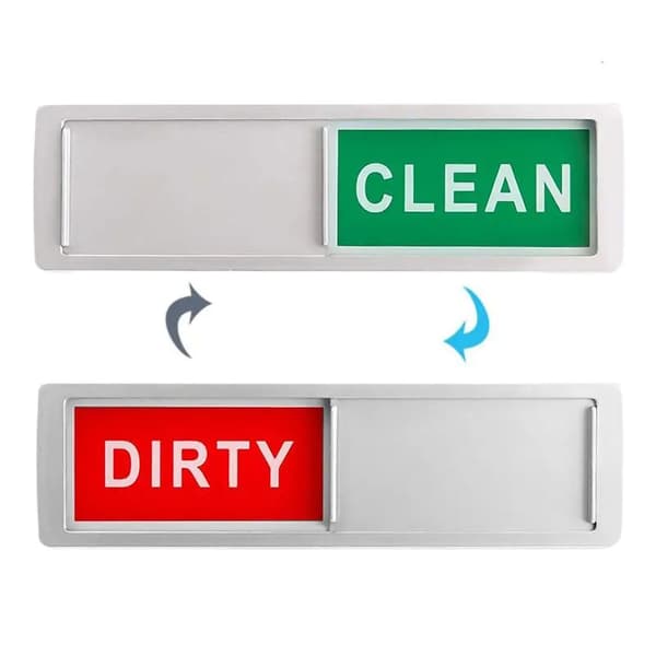 Clean or Dirty skilt til oppvaskmaskin – Hold orden med magnetisk feste