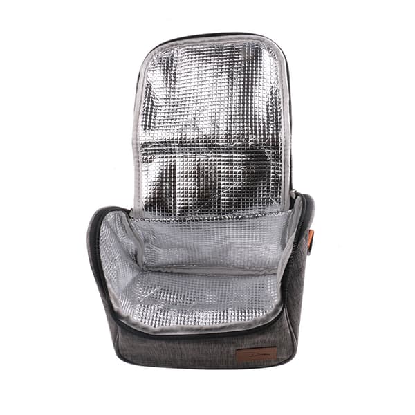 Gråmelert kjølebag med aluminiumsfôr