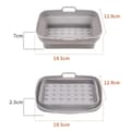Miniatyrbilde 2 av 3: Sammenleggbart Silikonbrett for Airfryer – 19,5 x 12,9 cm - Enkel Rengjøring