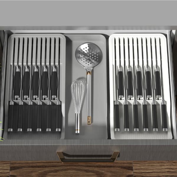 Justerbar knivboks 40 x 15,5-25 x 5cm