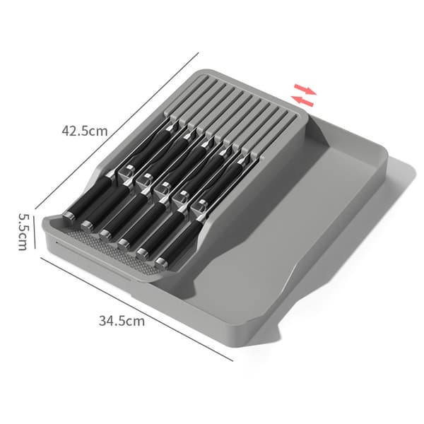 Justerbar knivboks 40 x 15,5-25 x 5cm