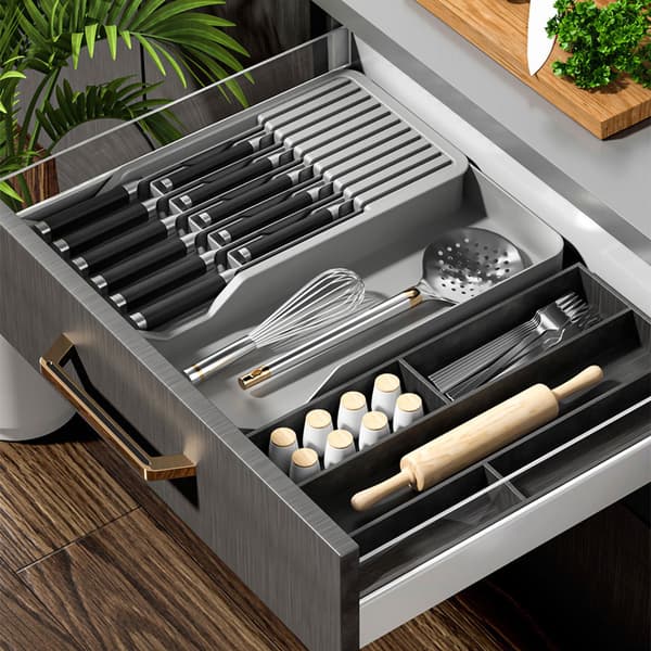 Justerbar knivboks 40 x 15,5-25 x 5cm