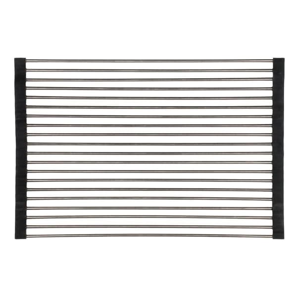 Dreneringsmatte i Rustfritt Stål for Kjøkkenbenken – Varmebestandig og Sklisikker, 48x33 cm