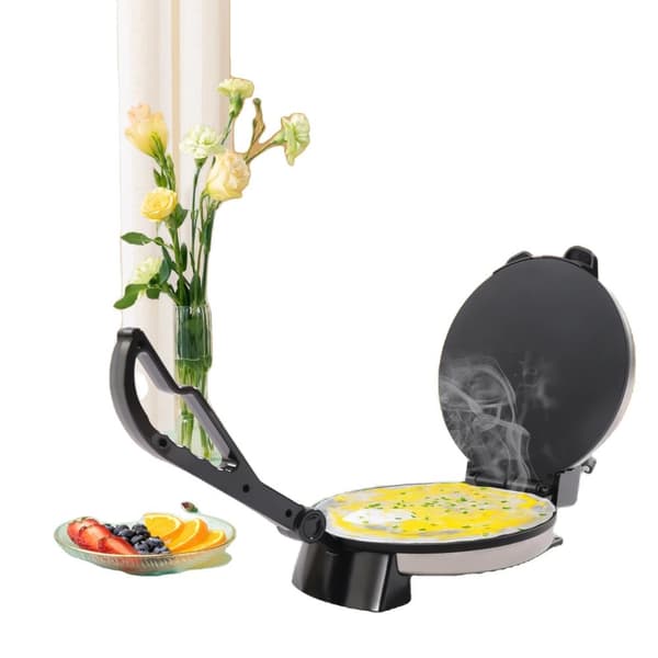 Roti Maker, Non-Stick Overflade, Hurtig Opvarmning, Kompakt Design,SortSort