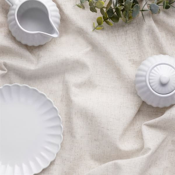 PK-Luxe vit sockerskål + mjölkkanna set
