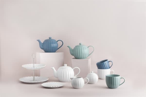 PK-Luxe vit sockerskål + mjölkkanna set