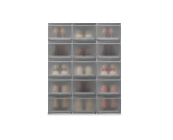 JJ-Sæt skoæsker 6 stk. ShoeCasePremium grå