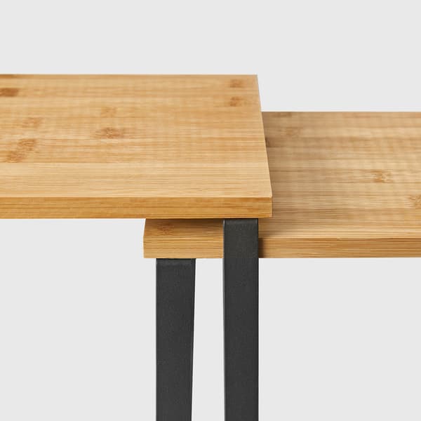 Hylde til køkkenbord - 2-pak med stabelbare og justerbare hylder i træ og metal