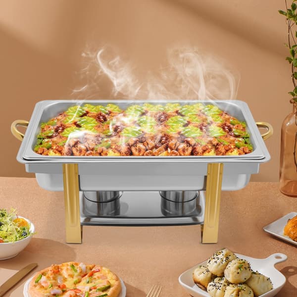 Rustfrit Stål Chafing Dish, 9L Kapacitet, Holdbar Konstruktion, Nem Rengøring