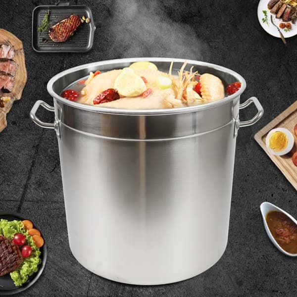 Rostfritt Stål Gryta, 35L Kapacitet, Kompatibel med Induktions- och Gaskök, Lätt att Rengöra