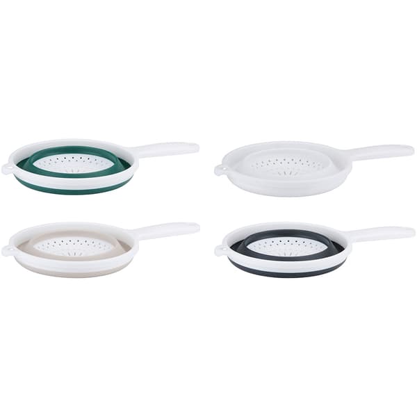 Hopfällbart durkslag i plast med handtag, Ø22,5 cm
