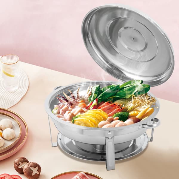 Chafing Dish, 9L Kapacitet, Rustfrit Stål Konstruktion, Ideel til Buffeter