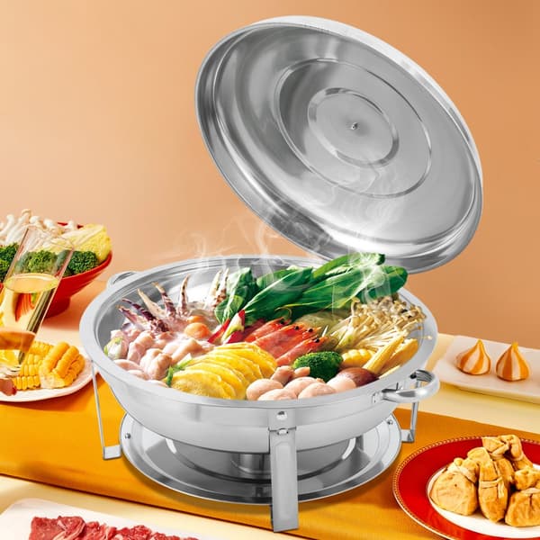 Chafing Dish, 9L Kapacitet, Rustfrit Stål Konstruktion, Ideel til Buffeter