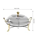 Miniatyrbillede 2 af 2: 28CM Buffet Chafing Dish, Justerbar Brandkontrol, Nem at Rengøre,Guld
