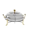 Miniatyrbillede 1 af 2: 28CM Buffet Chafing Dish, Justerbar Brandkontrol, Nem at Rengøre,Guld