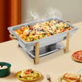 Miniatyrbillede 4 af 4: Rustfrit Stål Chafing Dish, 9L Kapacitet, Holdbar Konstruktion, Nem Rengøring