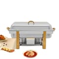 Miniatyrbillede 1 af 4: Rustfrit Stål Chafing Dish, 9L Kapacitet, Holdbar Konstruktion, Nem Rengøring