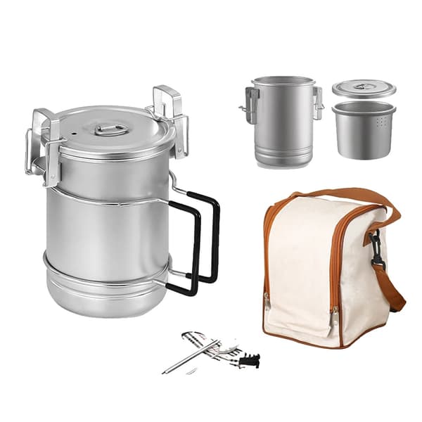 Camping Kogepande, 304 Rustfrit Stål, 1760ml Kapacitet, Multifunktionelt Design,type 4