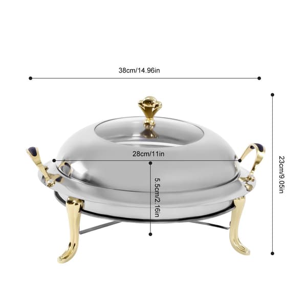 Chafing Dish, Säädettävä Tulensääntö, Kestävä Ruostumaton Teräsrakennus