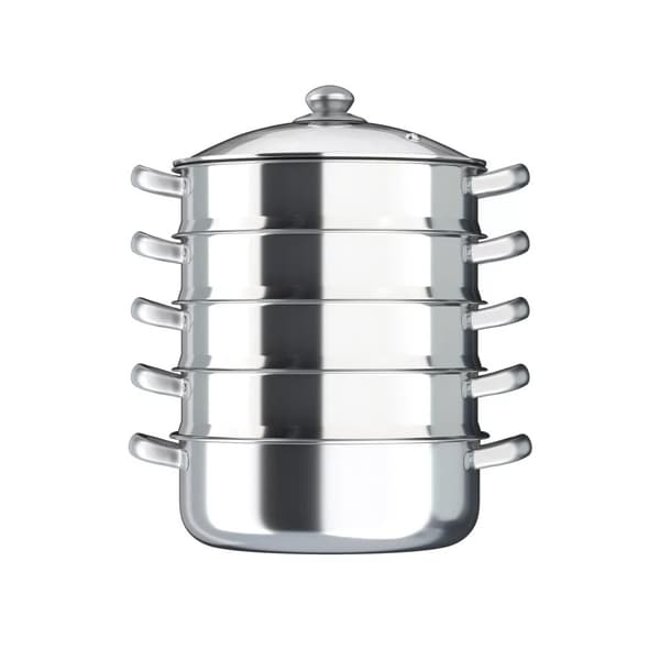 Dampfkokare, rostfritt stål, 5-lager, 30 cm,Silver