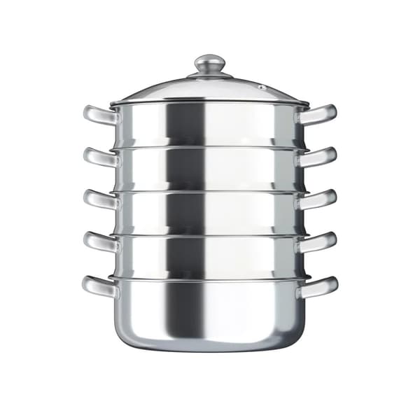Dampfkokare, rostfritt stål, 5-lager, 30 cm,Silver