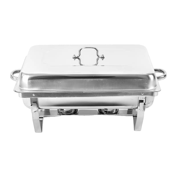 Chafing Dish, 7,5L kapasiteetti, elegantti ruostumattomasta teräksestä valmistettu muotoilu,Hopea