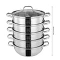 Miniatyrbillede 2 af 2: 5-lags Rustfrit Stål Dampkoger, alsidig til Induktion & Gas, Holdbar Konstruktion,5-lags 30CM