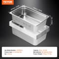 Miniatyrbillede 2 af 2: Rustfrit Buffet Chafing Dishes i rustfrit stål, 6 stk. kapacitetsmuligheder, dyb design, holdbart materiale,6 stk 6 tommer