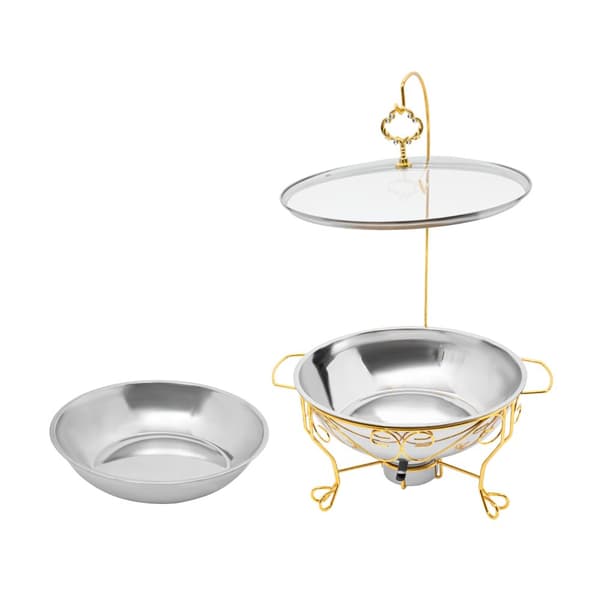 Chafing Dish, 1,59 gallons kapacitet, rostfritt stål och glas