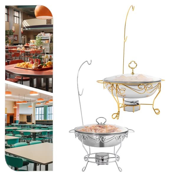 Chafing Dish, 1,59 gallons kapacitet, rostfritt stål och glas
