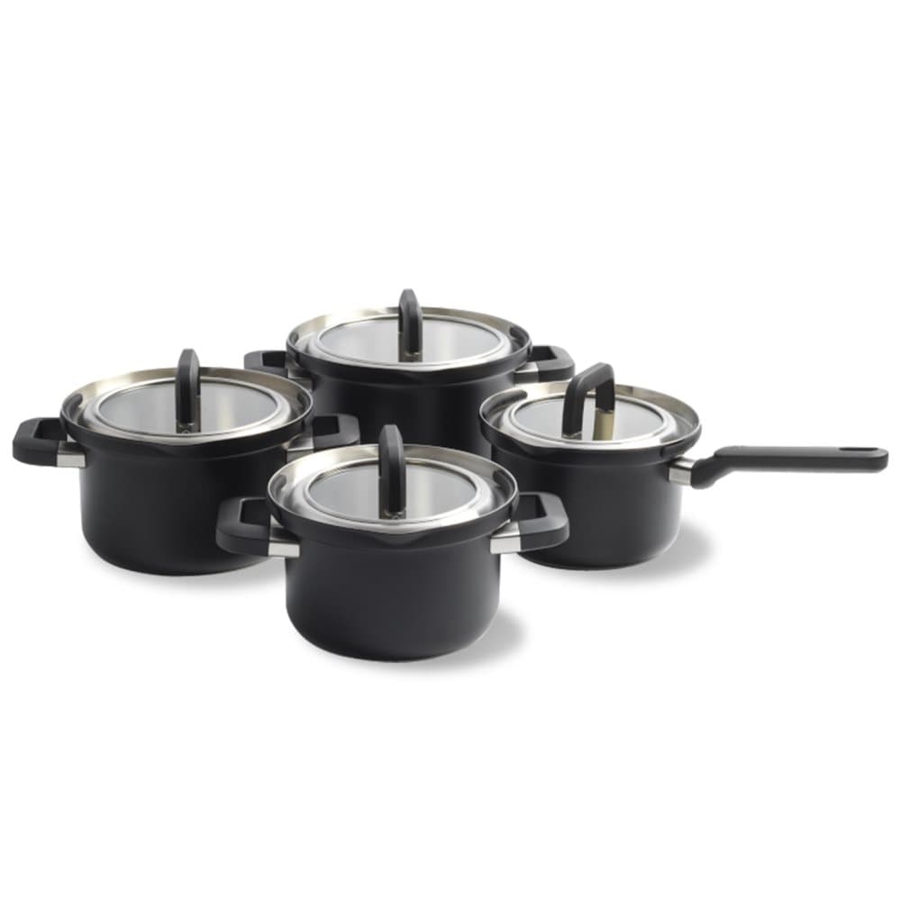 BK Flow Cool Black Glass kokkärl i 4 delar