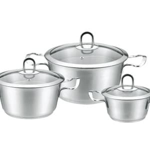 Grytset 6 delar i rostfritt.