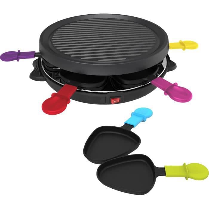 FAGOR FG830 - Raclette -maskin - Grill- 2 i 1 - 6 personer - 30 cm - 800W - Non -stick beläggning - Indikatorlampa