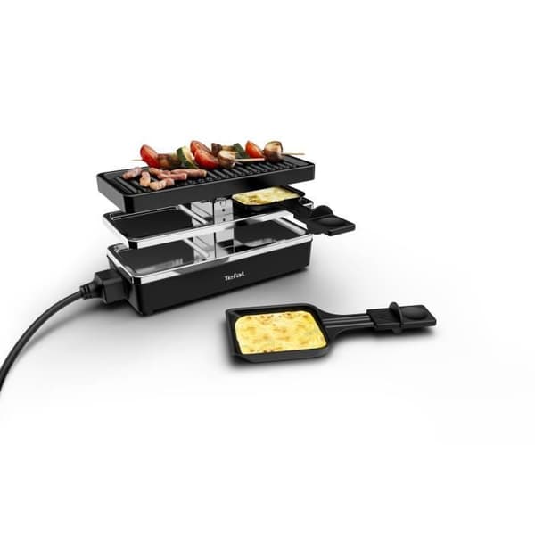 TEFAL Raclette och grill, 2 personer, Modulär, Integrerat uttag för anslutning av andra enheter, Plug &amp; Share RE230812