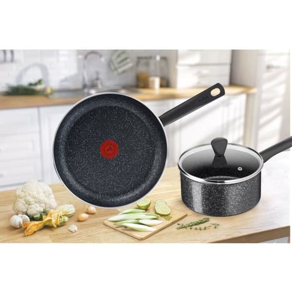 TEFAL C2649202 Brut 9-delad kokkärl med steneffekt - induktion