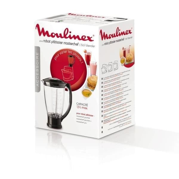 Blenderskål för MasterChef Gourmet Robot - MOULINEX - XF634BB1 - Plast - Svart - Mixer