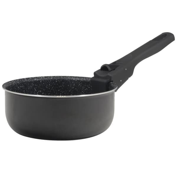 BERGNER Set med 3 kastruller Ø16 + 18 + 20 cm Click &amp; Cook svart med induktionshandtag