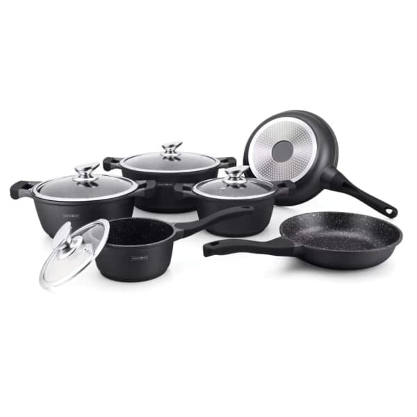 Royalty Line köksset 10 delar - Nonstick kokkärl - Induktionskompatibelt kastrull set - med stekpannor