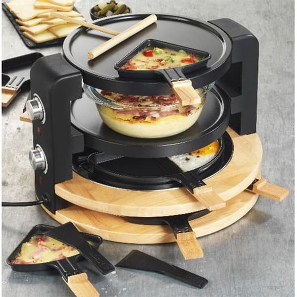 Raclette - KÖKSKOCK - Runda 8 personer - 1500W - Träfinish
