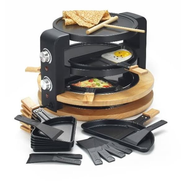 Raclette - KÖKSKOCK - Runda 8 personer - 1500W - Träfinish