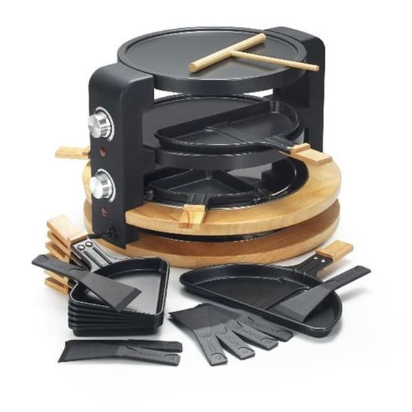 Raclette - KÖKSKOCK - Runda 8 personer - 1500W - Träfinish